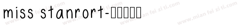 miss stanrort字体转换